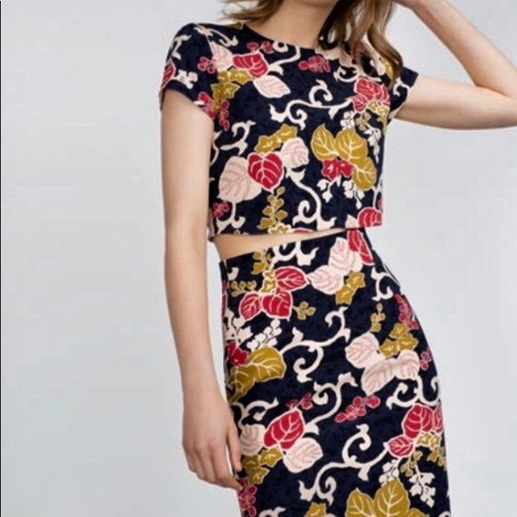 Zara Tops - Zara Floral Crop Top
